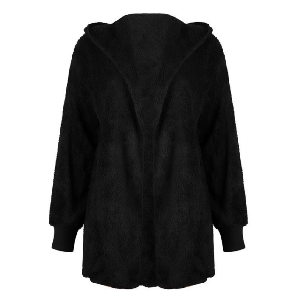 Apricot Warm Hooded Mid-Length Teddy Coat - Picture 9 of 10
